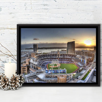 Petco Park San Diego California, Stadium Canvas, Sport Art, Framed Canvas Print Wall Art, Floating Frame