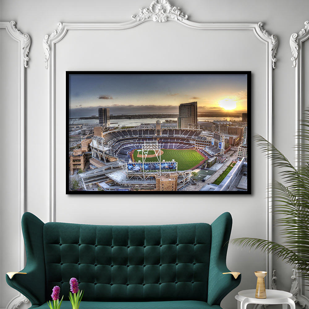 Petco Park San Diego California, Stadium Canvas, Sport Art, Gift for him, Framed Art Print Wall Decor, Picture Framed