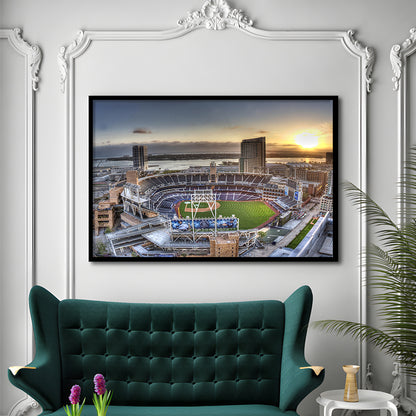 Petco Park San Diego California, Stadium Canvas, Sport Art, Gift for him, Framed Art Print Wall Decor, Picture Framed