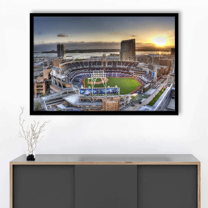 Petco Park San Diego California, Stadium Canvas, Sport Art, Gift for him, Framed Art Print Wall Decor, Picture Framed