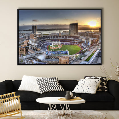 Petco Park San Diego California, Stadium Canvas, Sport Art, Framed Canvas Print Wall Art, Floating Frame