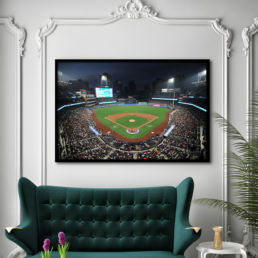 Petco Park, Stadium Canvas, Sport Art, Gift for him, Framed Art Print Wall Decor, Picture Framed