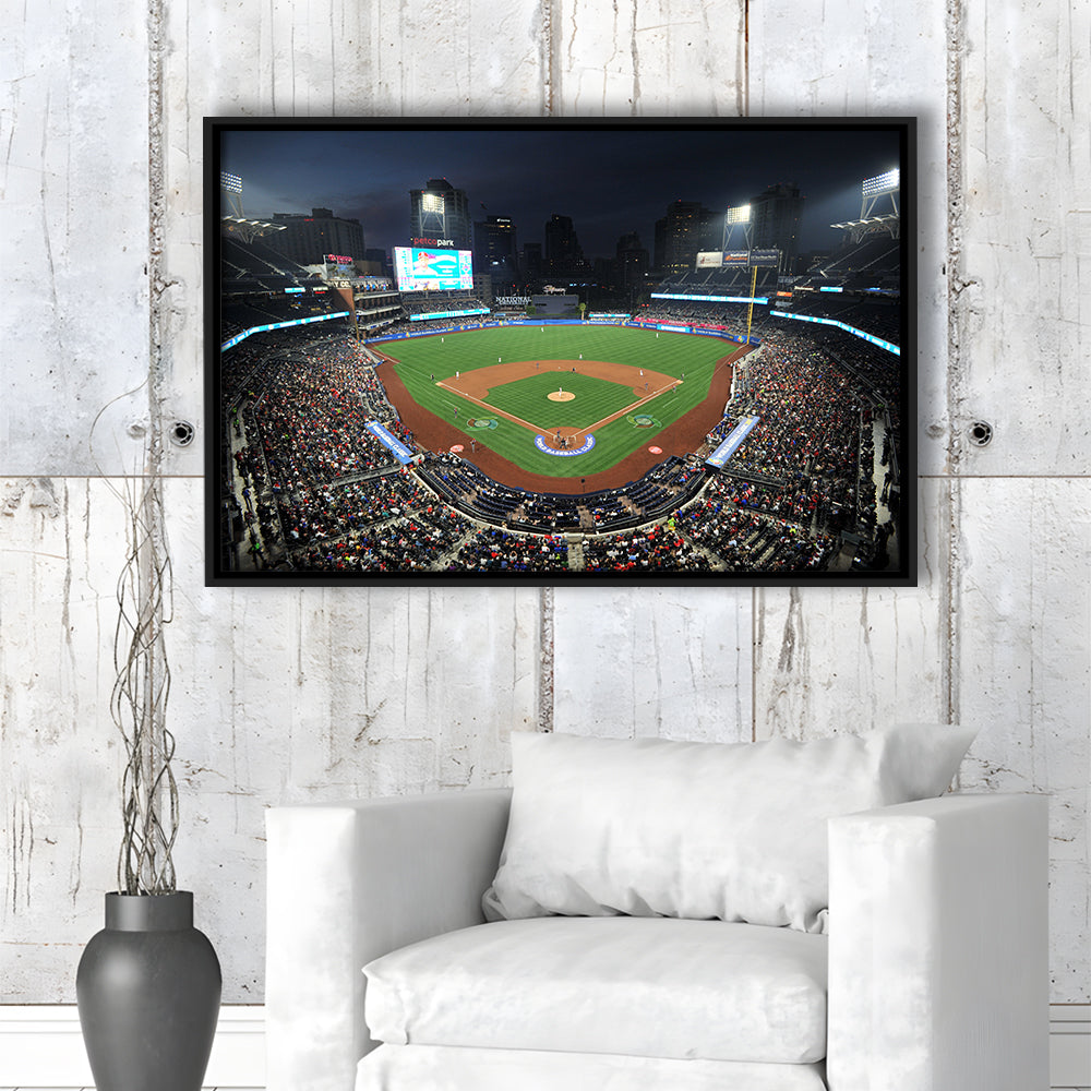 Petco Park, Stadium Canvas, Sport Art, Framed Canvas Print Wall Art, Floating Frame