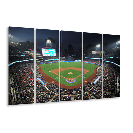 Petco Park, Stadium Canvas, Sport Art, 5 Panel B, Extra Large Canvas, Canvas Print Wall Art