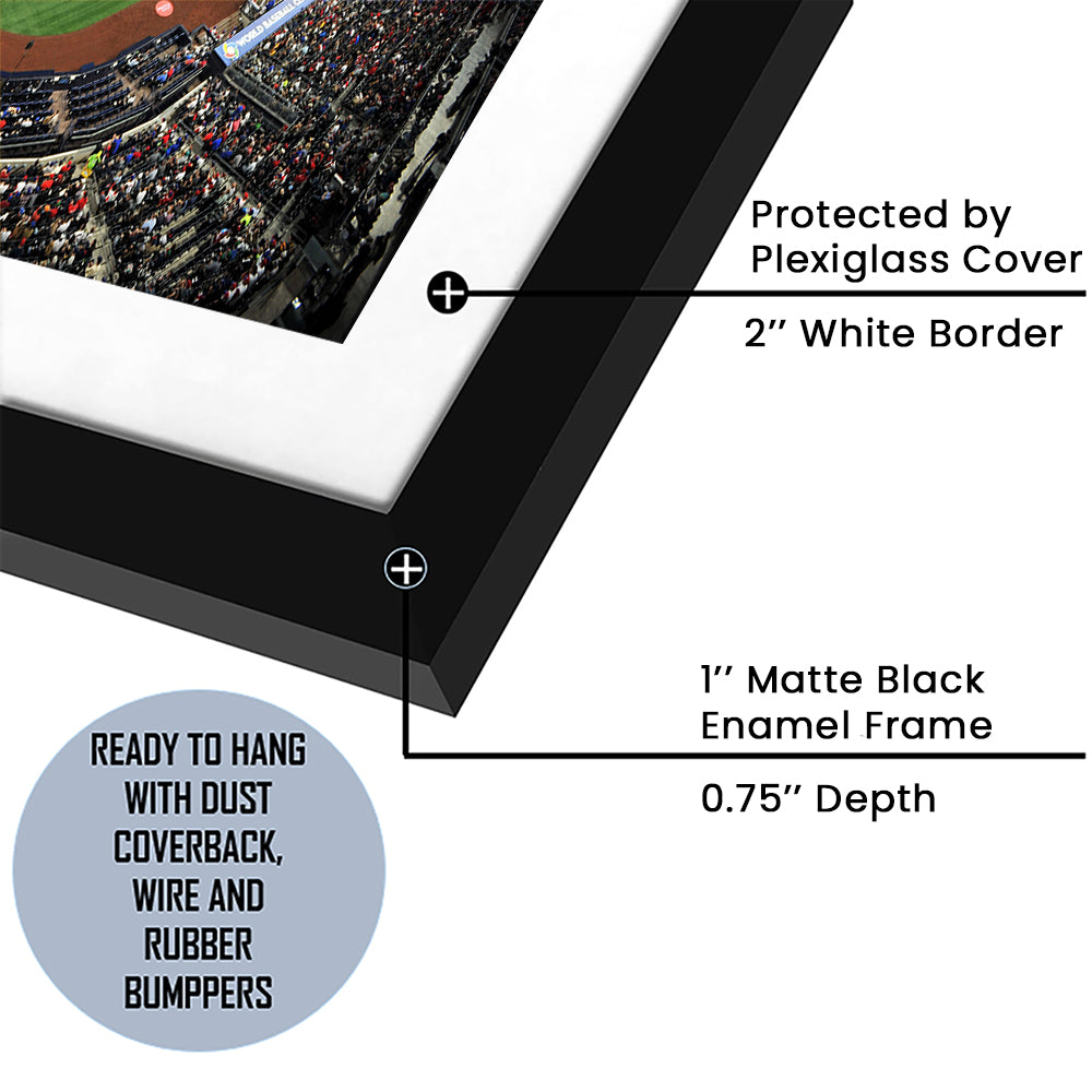 Petco Park, Stadium Canvas, Sport Art, Gift for him, White Border Framed Art Print Wall Decor