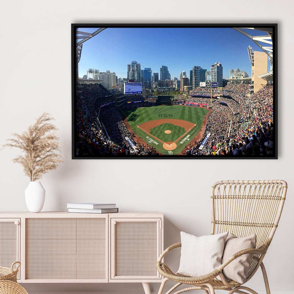 Petco Park in San Diego, Stadium Canvas, Sport Art, Framed Canvas Print Wall Art, Floating Frame