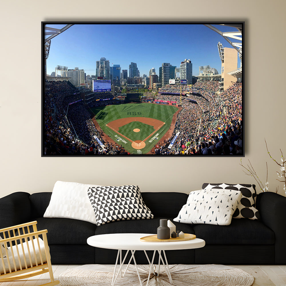 Petco Park in San Diego, Stadium Canvas, Sport Art, Framed Canvas Print Wall Art, Floating Frame