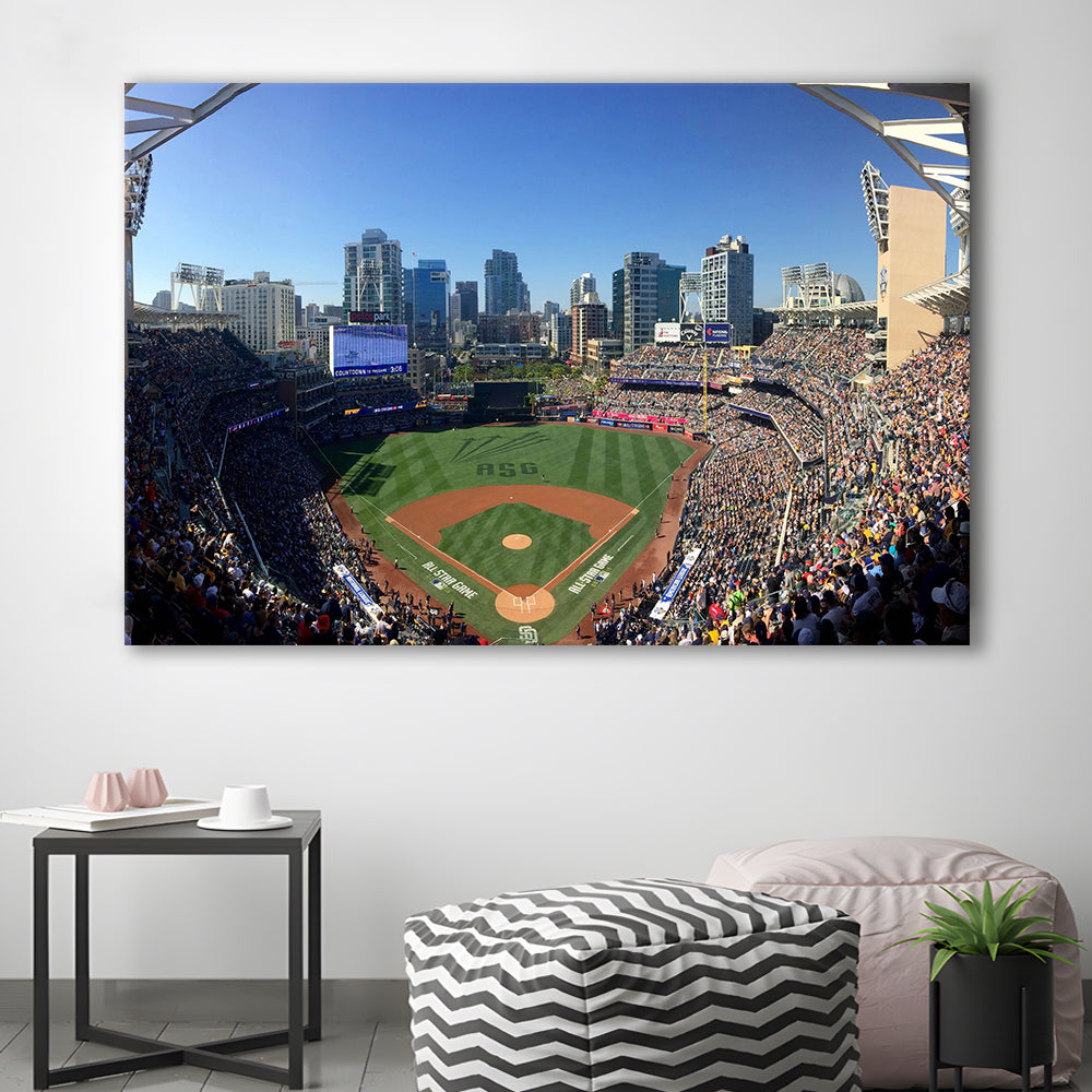Petco Park in San Diego, Stadium Canvas, Sport Art, Gift for him, Man Cave Decor, Art Print, Canvas Print Wall Art