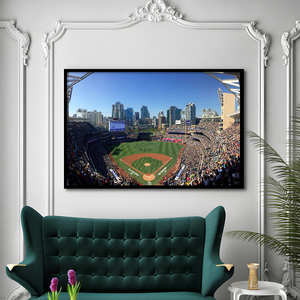 Petco Park in San Diego, Stadium Canvas, Sport Art, Gift for him, Framed Art Print Wall Decor, Picture Framed
