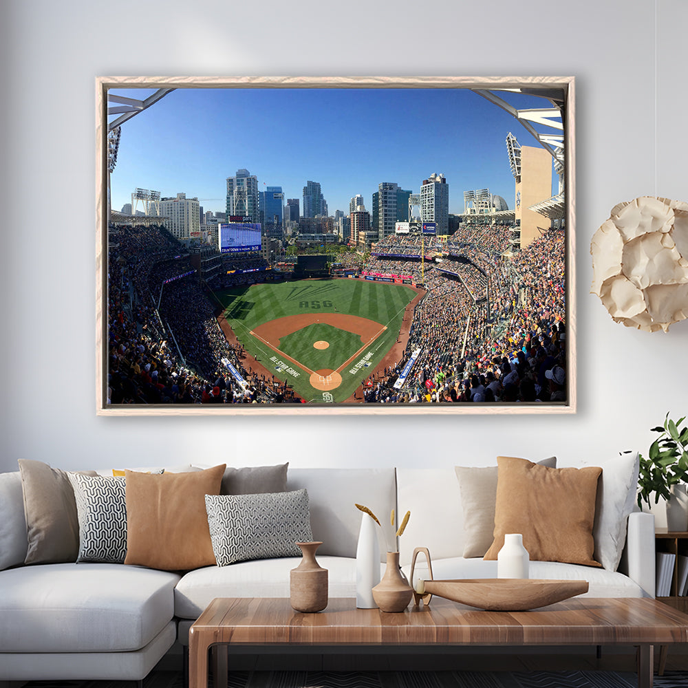 Petco Park in San Diego, Stadium Canvas, Sport Art, Framed Canvas Print Wall Art, Floating Frame