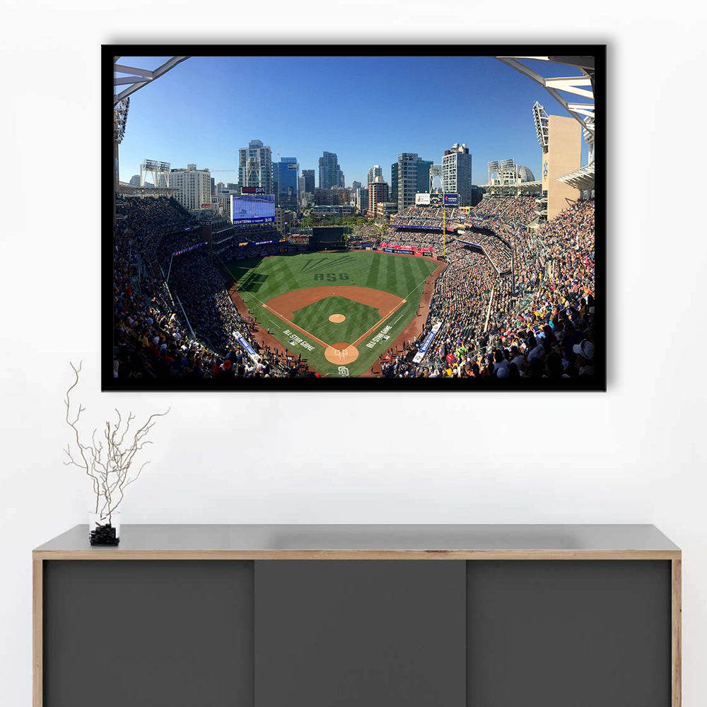 Petco Park in San Diego, Stadium Canvas, Sport Art, Gift for him, Framed Art Print Wall Decor, Picture Framed