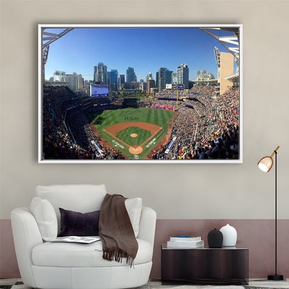 Petco Park in San Diego, Stadium Canvas, Sport Art, Framed Canvas Print Wall Art, Floating Frame