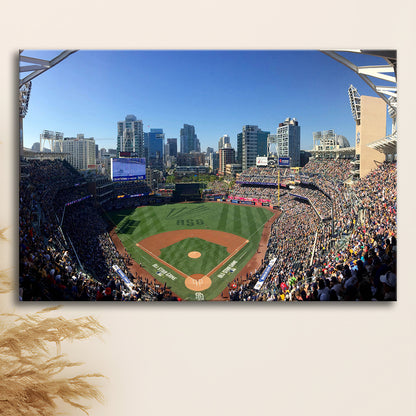 Petco Park in San Diego, Stadium Canvas, Sport Art, Gift for him, Man Cave Decor, Art Print, Canvas Print Wall Art