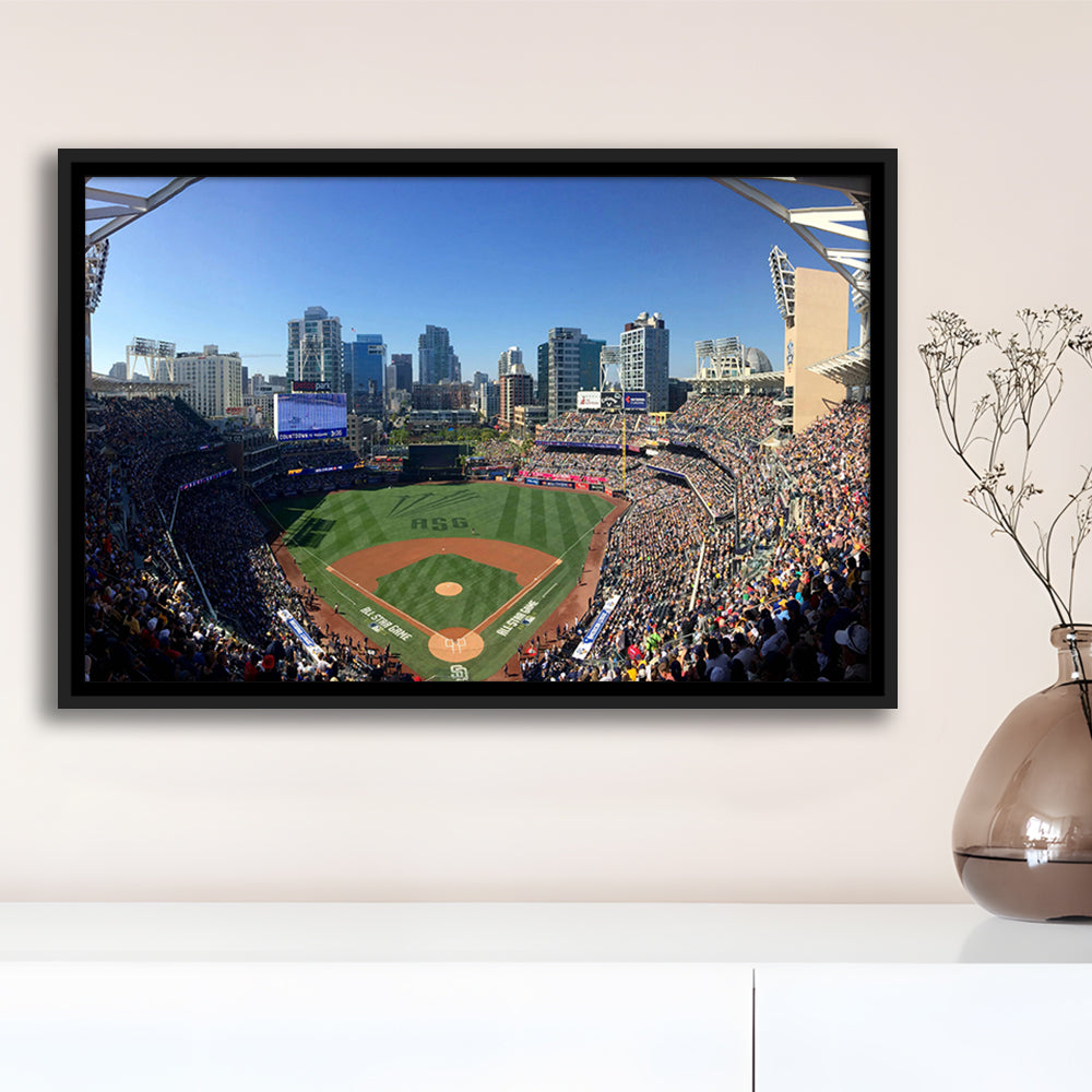 Petco Park in San Diego, Stadium Canvas, Sport Art, Framed Canvas Print Wall Art, Floating Frame
