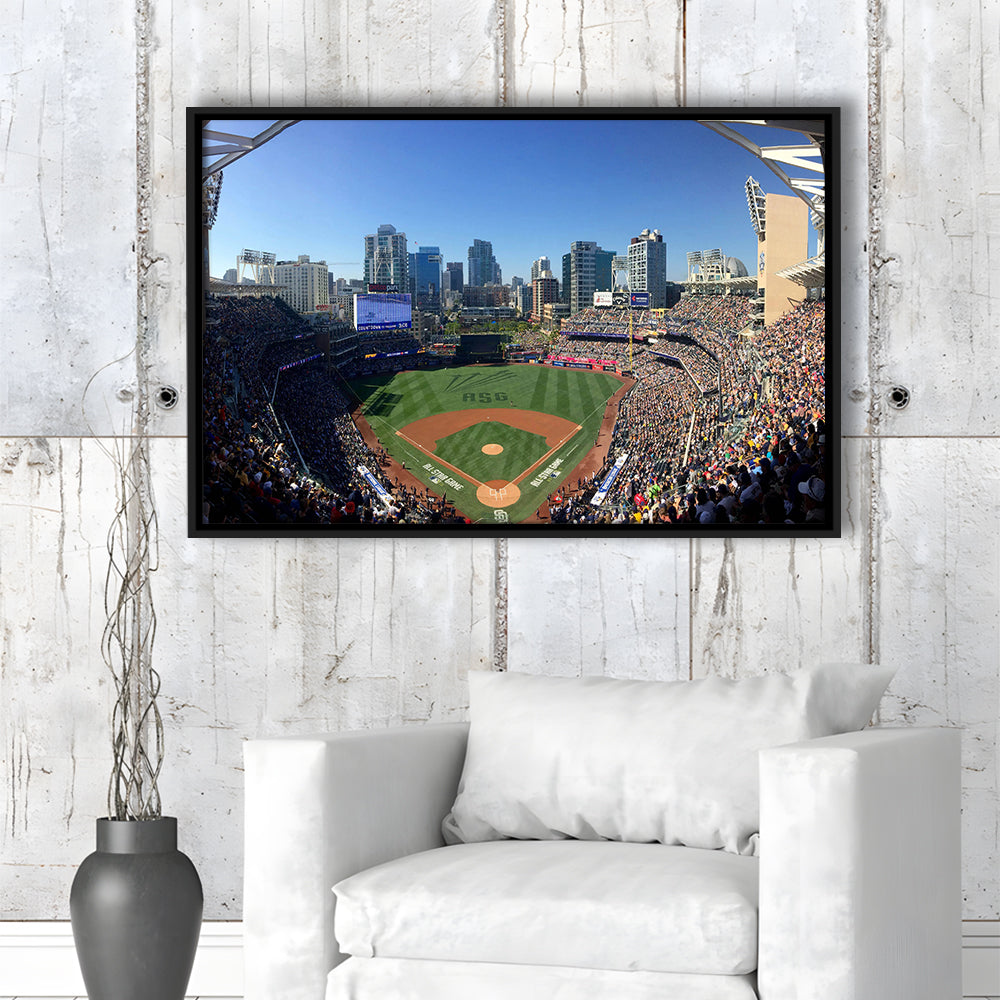 Petco Park in San Diego, Stadium Canvas, Sport Art, Framed Canvas Print Wall Art, Floating Frame