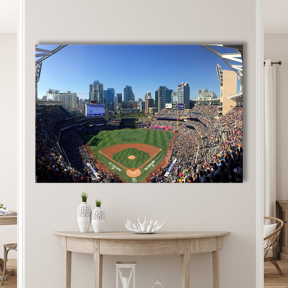 Petco Park in San Diego, Stadium Canvas, Sport Art, Gift for him, Man Cave Decor, Art Print, Canvas Print Wall Art