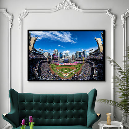 Petco park San Diego Stadium, Stadium Canvas, Sport Art, Gift for him, Framed Art Print Wall Decor, Picture Framed
