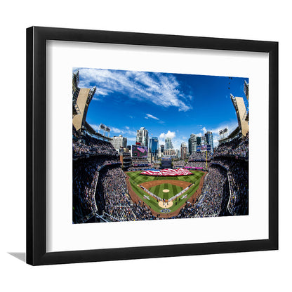 Petco park San Diego Stadium, Stadium Canvas, Sport Art, Gift for him, White Border Framed Art Print Wall Decor