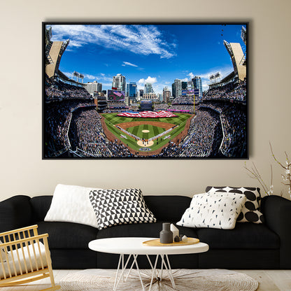 Petco park San Diego Stadium, Stadium Canvas, Sport Art, Framed Canvas Print Wall Art, Floating Frame