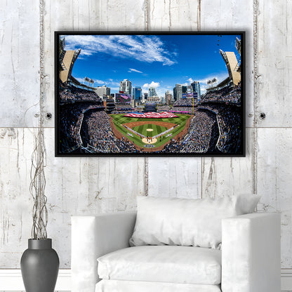 Petco park San Diego Stadium, Stadium Canvas, Sport Art, Framed Canvas Print Wall Art, Floating Frame