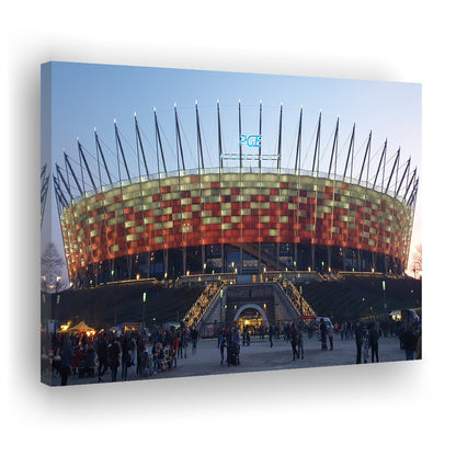 Pge Narodowy Stadium, Stadium Canvas, Sport Art, Gift for him, Man Cave Decor, Art Print, Canvas Print Wall Art