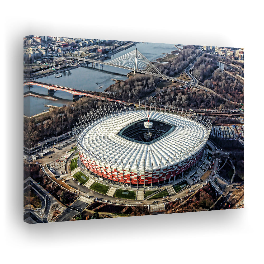 Pge Narodowy Stadium, Stadium Canvas, Sport Art, Fan Gifts, Man Cave Decor, Art Print, Canvas Print Wall Art