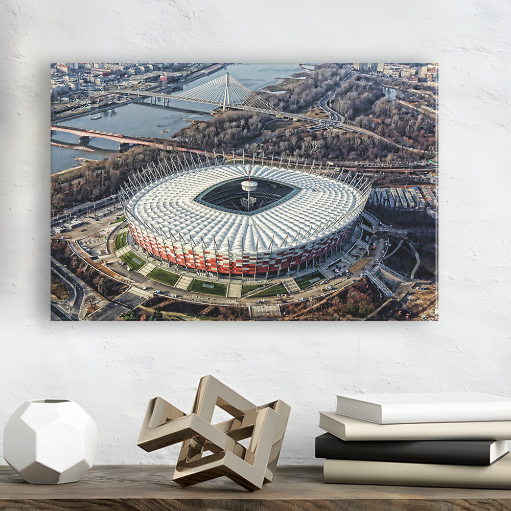 Pge Narodowy Stadium, Stadium Canvas, Sport Art, Fan Gifts, Man Cave Decor, Art Print, Canvas Print Wall Art