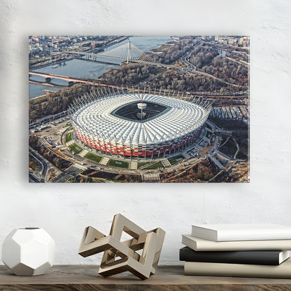 Pge Narodowy Stadium, Stadium Canvas, Sport Art, Fan Gifts, Man Cave Decor, Art Print, Canvas Print Wall Art