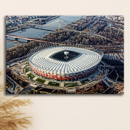 Pge Narodowy Stadium, Stadium Canvas, Sport Art, Fan Gifts, Man Cave Decor, Art Print, Canvas Print Wall Art