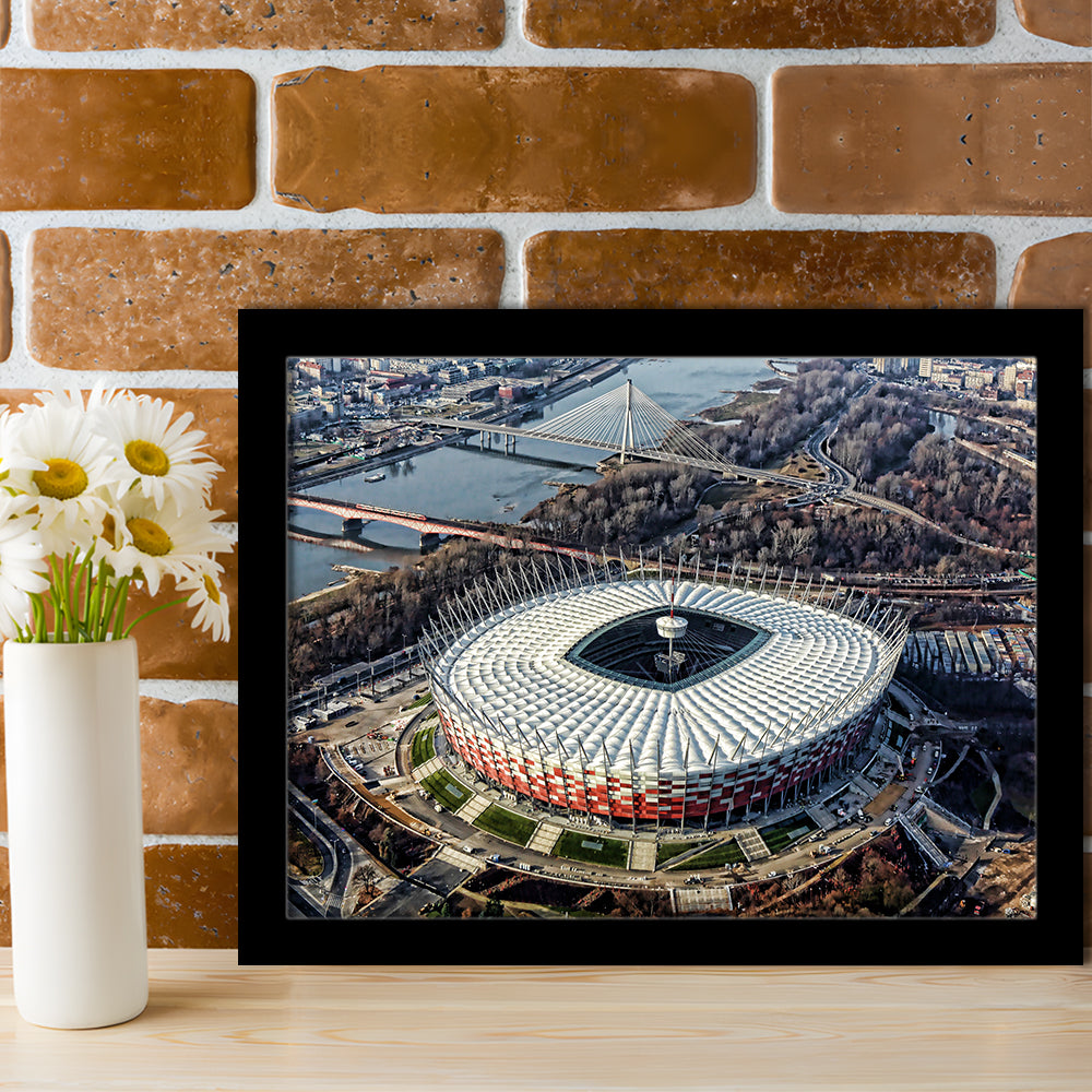 Pge Narodowy Stadium, Stadium Canvas, Sport Art, Fan Gifts, Framed Art Print Wall Decor, Picture Framed