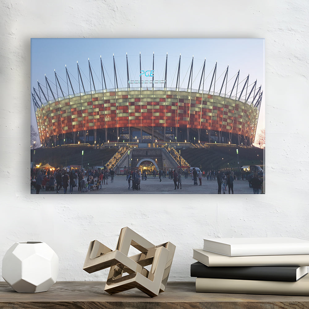 Pge Narodowy Stadium, Stadium Canvas, Sport Art, Gift for him, Man Cave Decor, Art Print, Canvas Print Wall Art