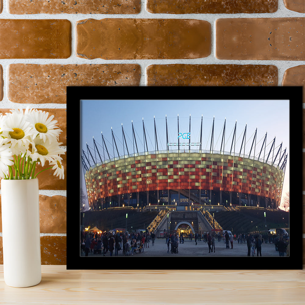 Pge Narodowy Stadium, Stadium Canvas, Sport Art, Gift for him, Framed Art Print Wall Decor, Picture Framed