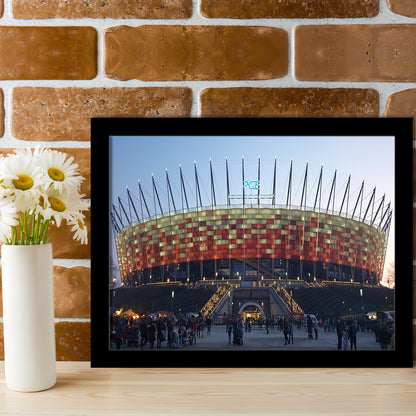 Pge Narodowy Stadium, Stadium Canvas, Sport Art, Gift for him, Framed Art Print Wall Decor, Picture Framed