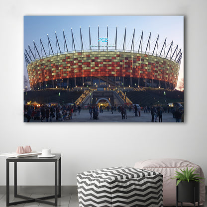 Pge Narodowy Stadium, Stadium Canvas, Sport Art, Gift for him, Man Cave Decor, Art Print, Canvas Print Wall Art