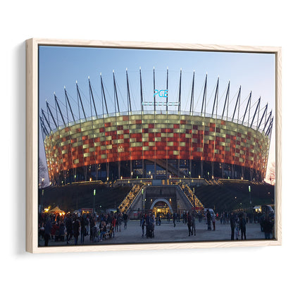 Pge Narodowy Stadium, Stadium Canvas, Sport Art, Framed Canvas Print Wall Art, Floating Frame