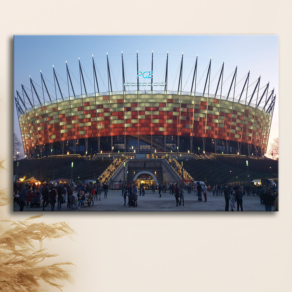 Pge Narodowy Stadium, Stadium Canvas, Sport Art, Gift for him, Man Cave Decor, Art Print, Canvas Print Wall Art