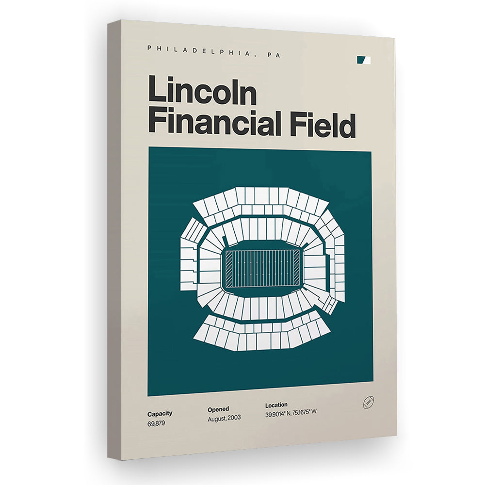 Philadelphia Stadium Print, Lincoln Financial Field Stadium Print, Fan Gifts, Sport Art, Canvas Print Wall Art