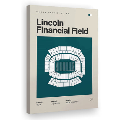 Philadelphia Stadium Print, Lincoln Financial Field Stadium Print, Fan Gifts, Sport Art, Canvas Print Wall Art