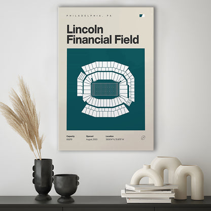 Philadelphia Stadium Print, Lincoln Financial Field Stadium Print, Fan Gifts, Sport Art, Canvas Print Wall Art