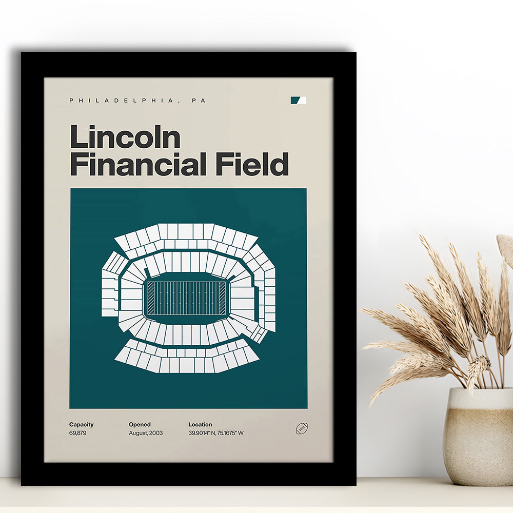 Philadelphia Stadium Print, Lincoln Financial Field Stadium Print, Gifts for him, Sport Art, Framed Art Print Wall Decor