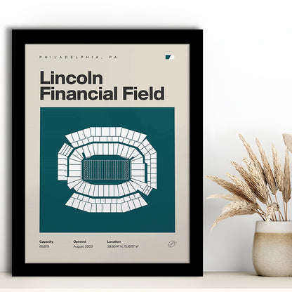 Philadelphia Stadium Print, Lincoln Financial Field Stadium Print, Gifts for him, Sport Art, Framed Art Print Wall Decor