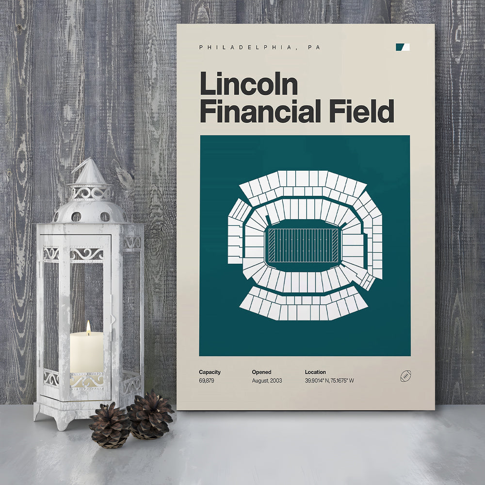 Philadelphia Stadium Print, Lincoln Financial Field Stadium Print, Fan Gifts, Sport Art, Canvas Print Wall Art