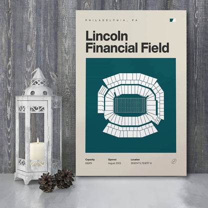 Philadelphia Stadium Print, Lincoln Financial Field Stadium Print, Fan Gifts, Sport Art, Canvas Print Wall Art