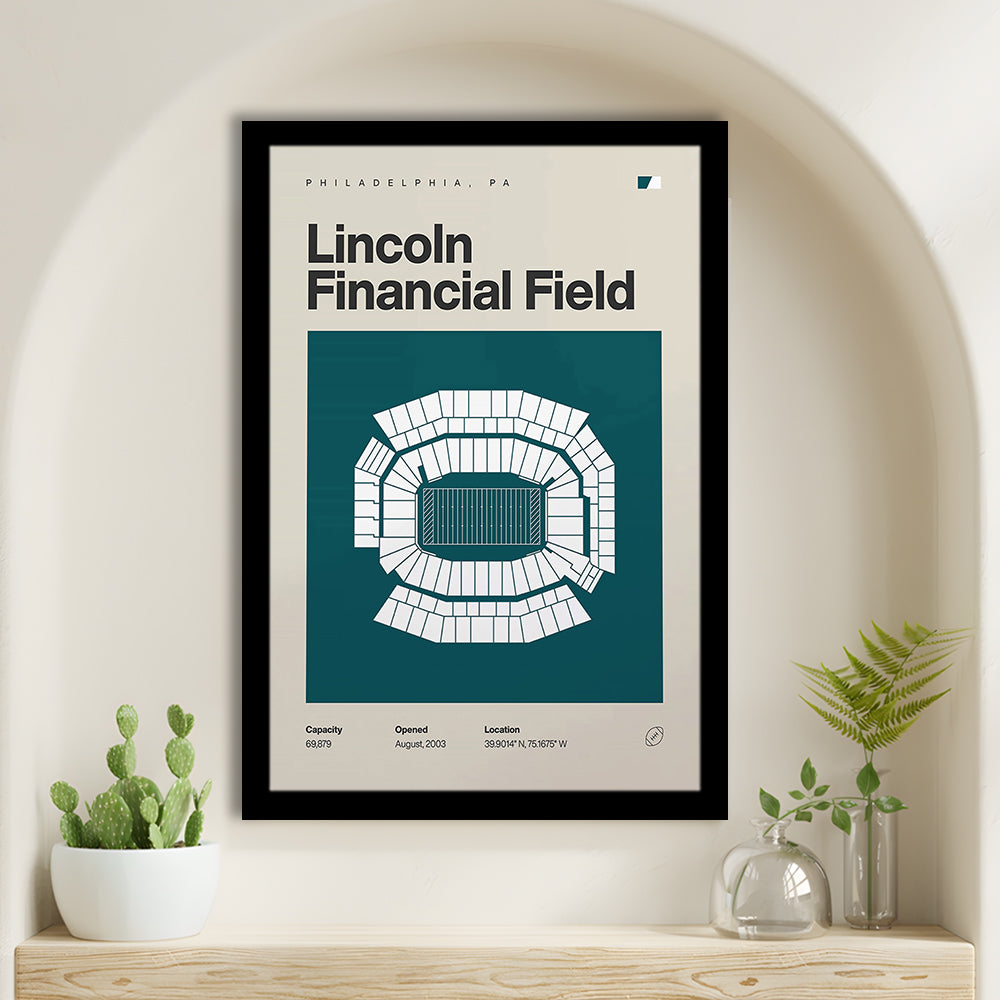 Philadelphia Stadium Print, Lincoln Financial Field Stadium Print, Gifts for him, Sport Art, Framed Art Print Wall Decor