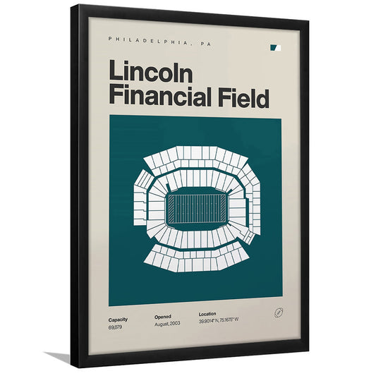 Philadelphia Stadium Print, Lincoln Financial Field Stadium Print, Gifts for him, Sport Art, Framed Art Print Wall Decor