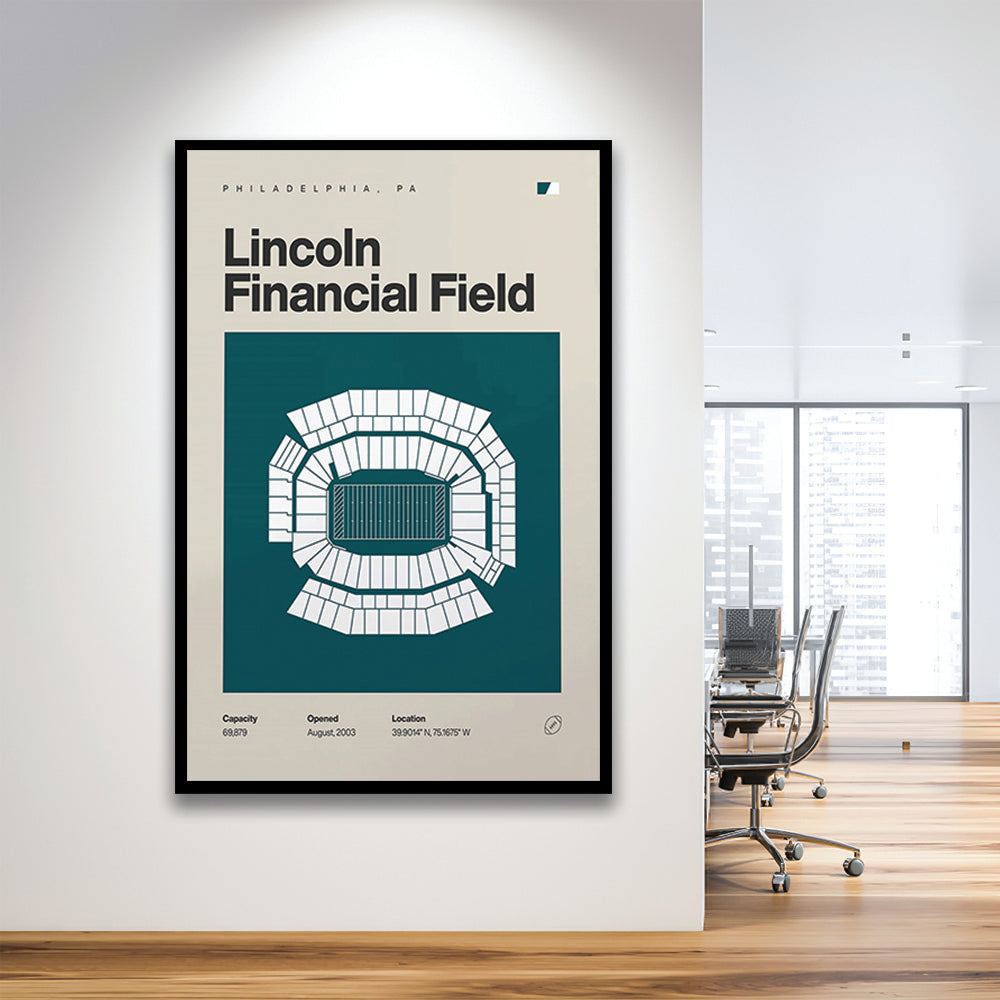 Philadelphia Stadium Print, Lincoln Financial Field Stadium Print, Gifts for him, Sport Art, Framed Art Print Wall Decor