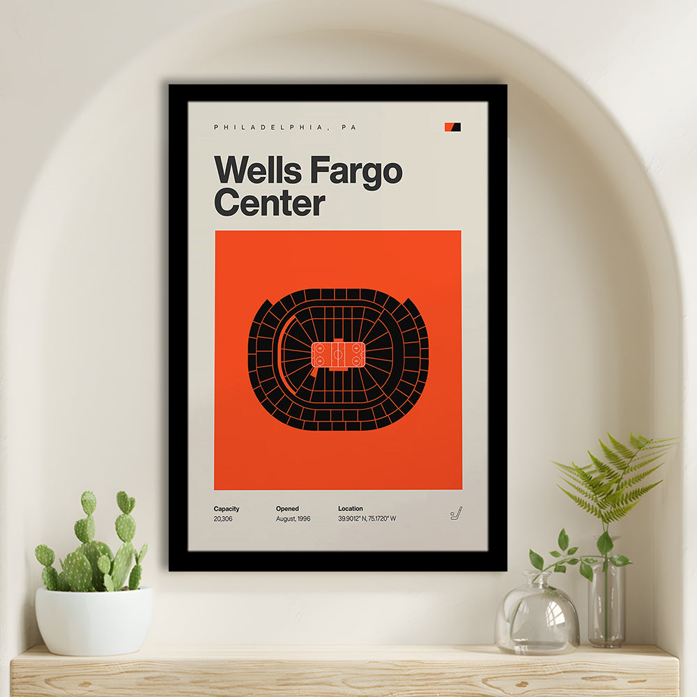 Philadelphia Flyers Stadium Print, Wells Fargo Center Print, Gifts for him, Sport Art, Framed Art Print Wall Decor