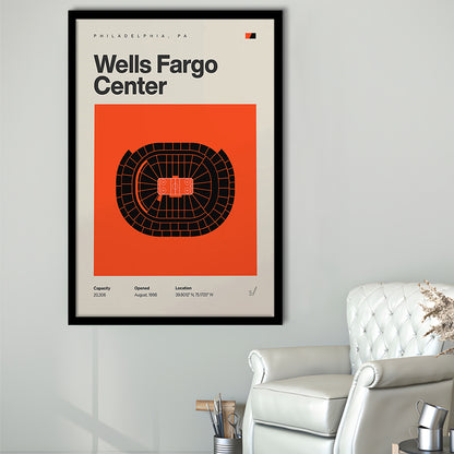 Philadelphia Flyers Stadium Print, Wells Fargo Center Print, Gifts for him, Sport Art, Framed Art Print Wall Decor