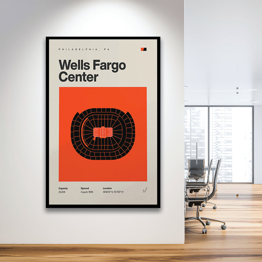 Philadelphia Flyers Stadium Print, Wells Fargo Center Print, Gifts for him, Sport Art, Framed Art Print Wall Decor