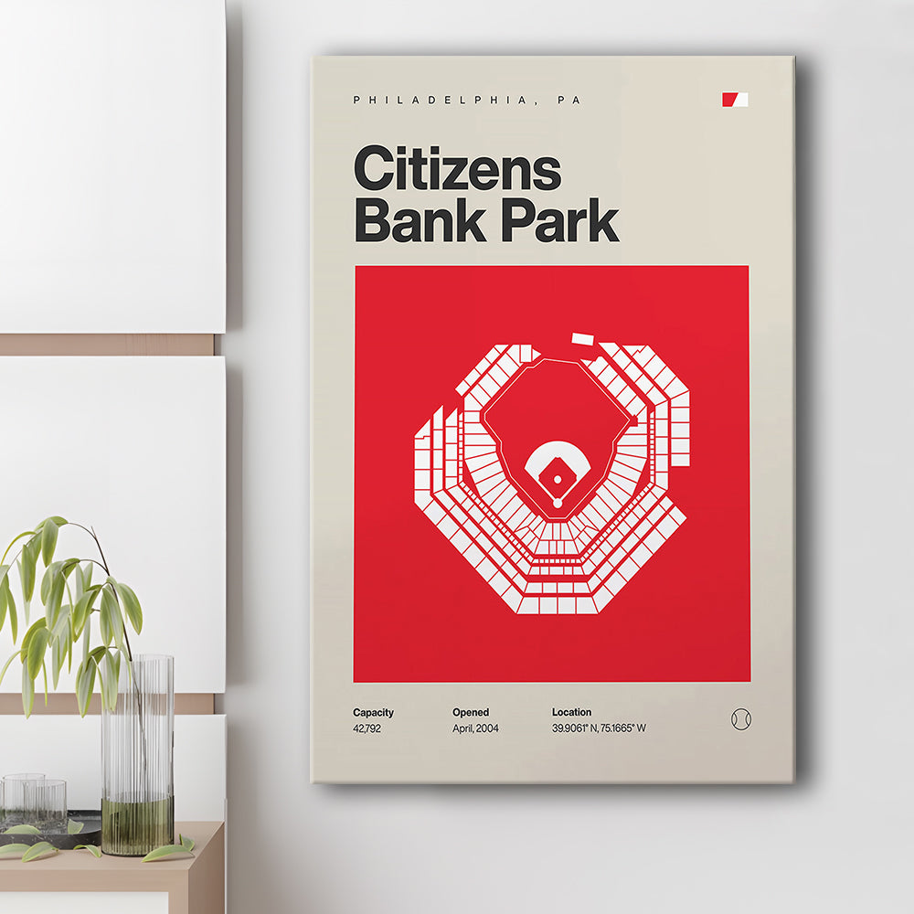 Philadelphia Phillies Stadium Print, Citizens Bank Park Print, Fan Gifts, Sport Art, Canvas Print Wall Art